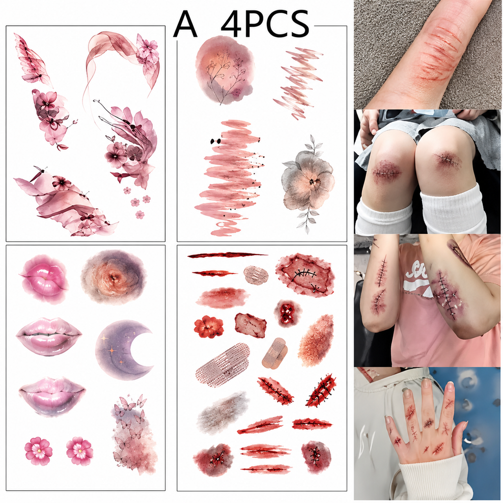 🩸 Realistic Fake Wound Temporary Tattoo Stickers