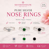 Pure Silver Zircon Nose Ring — 10mm Hoop | Authentic Silver