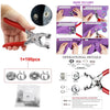 High-Quality Metal Tich Button Tool Kit with 100 Abaya Ring Buttons