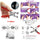 High-Quality Metal Tich Button Tool Kit with 100 Abaya Ring Buttons
