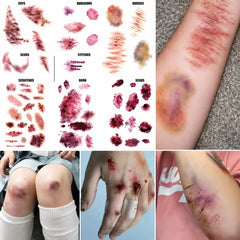 🩸 Realistic Fake Wound Temporary Tattoo Stickers