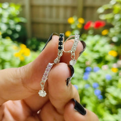 Silver Zircon Nose Ring (10mm)