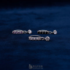 Silver Zircon Nose Ring (10mm)